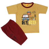 Boys Half Sleeves Suit - Brown, Kids, Boys Sets And Suits, Chase Value, Chase Value