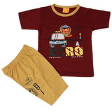Boys Half Sleeves Suit - Maroon, Kids, Boys Sets And Suits, Chase Value, Chase Value