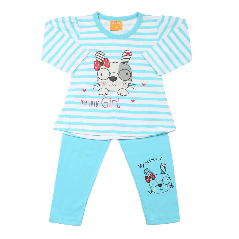Girls Full Sleeves Suit - Light Blue, Girls Suits, Chase Value, Chase Value