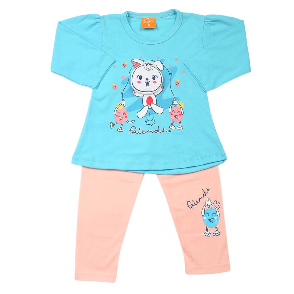 Girls Full Sleeves Suit - Blue, Girls Suits, Chase Value, Chase Value