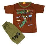 Boys Half Sleeves Suit - Dark Brown, Kids, Boys Sets And Suits, Chase Value, Chase Value