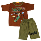 Boys Half Sleeves Suit - Dark Brown, Kids, Boys Sets And Suits, Chase Value, Chase Value