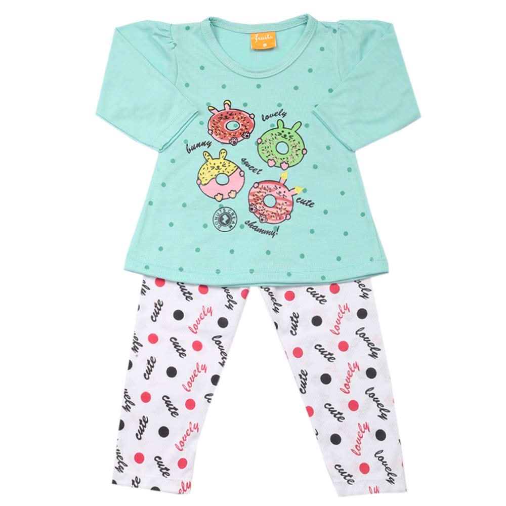 Girls Full Sleeves Suit - Sea Green, Girls Suits, Chase Value, Chase Value
