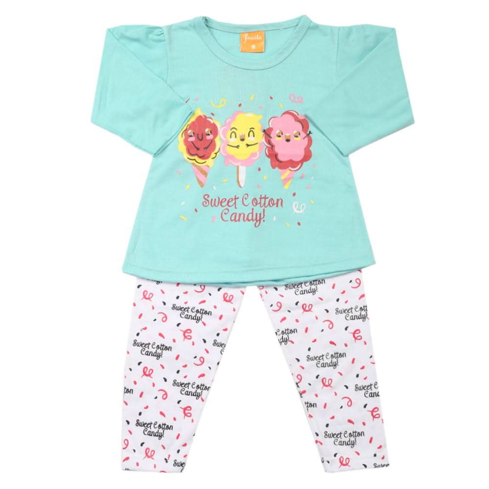 Girls Full Sleeves Suit - Cyan, Girls Suits, Chase Value, Chase Value