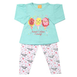 Girls Full Sleeves Suit - Cyan, Girls Suits, Chase Value, Chase Value