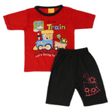 Boys Half Sleeves Suit - Red, Kids, Boys Sets And Suits, Chase Value, Chase Value