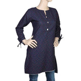 Women's Cotton Kurti - Navy Blue, Women, Ready Kurtis, Chase Value, Chase Value