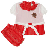 Newborn Girls Half Sleeves Suit - Red, Newborn Girls Sets & Suits, Chase Value, Chase Value