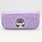 Cute Girl Pencil Pouch - Purple, Kids, Pencil Boxes And Stationery Sets, Chase Value, Chase Value