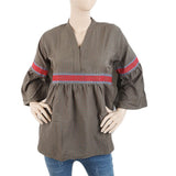 Women's Printed Embroidered Top With China Gala - Green, Women, T-Shirts And Tops, Chase Value, Chase Value
