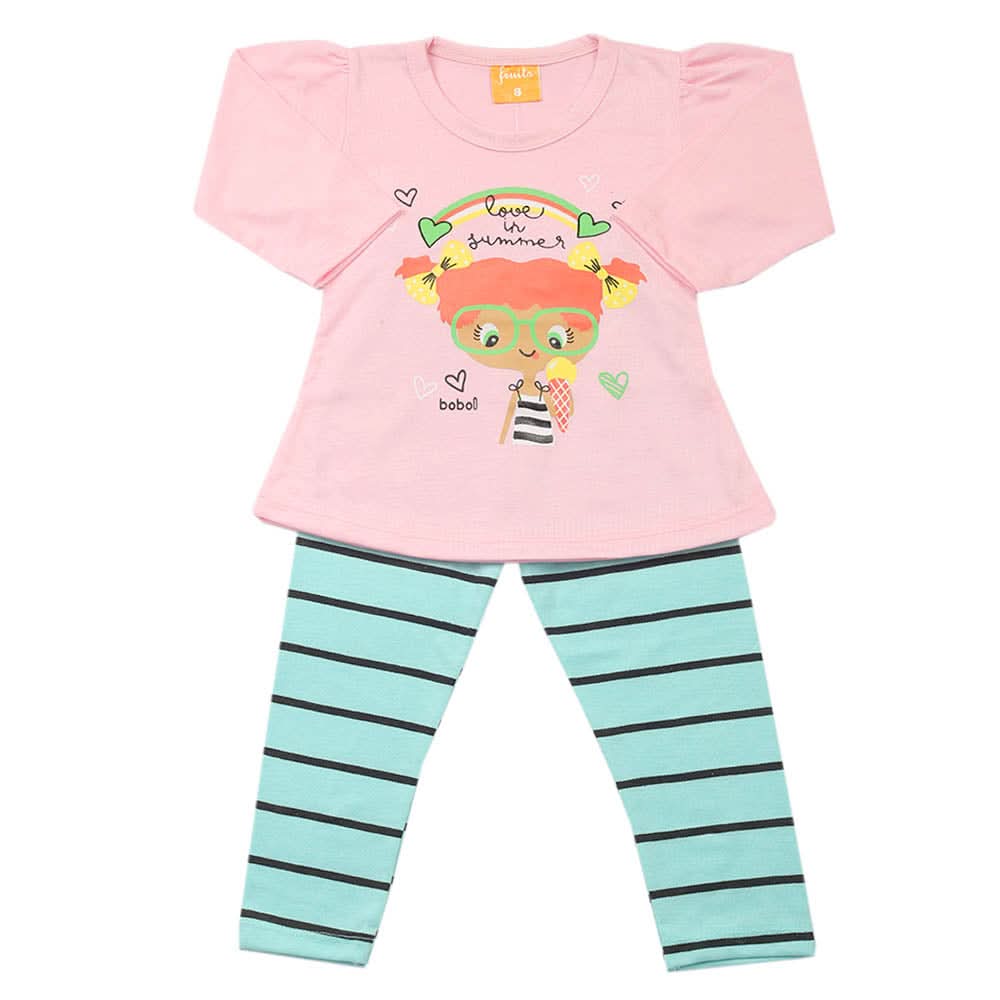Girls Full Sleeves Suit - Pink, Girls Suits, Chase Value, Chase Value