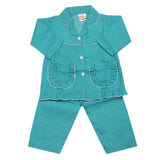 Girls Full Sleeves Night Suit - Sea Green, Kids, Girls Sets And Suits, Chase Value, Chase Value