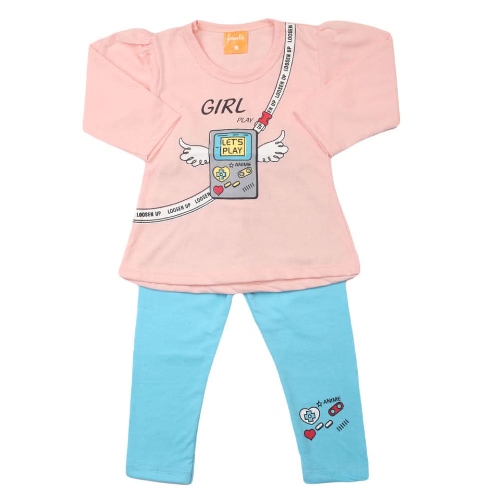 Girls Full Sleeves Suit - Peach, Girls Suits, Chase Value, Chase Value