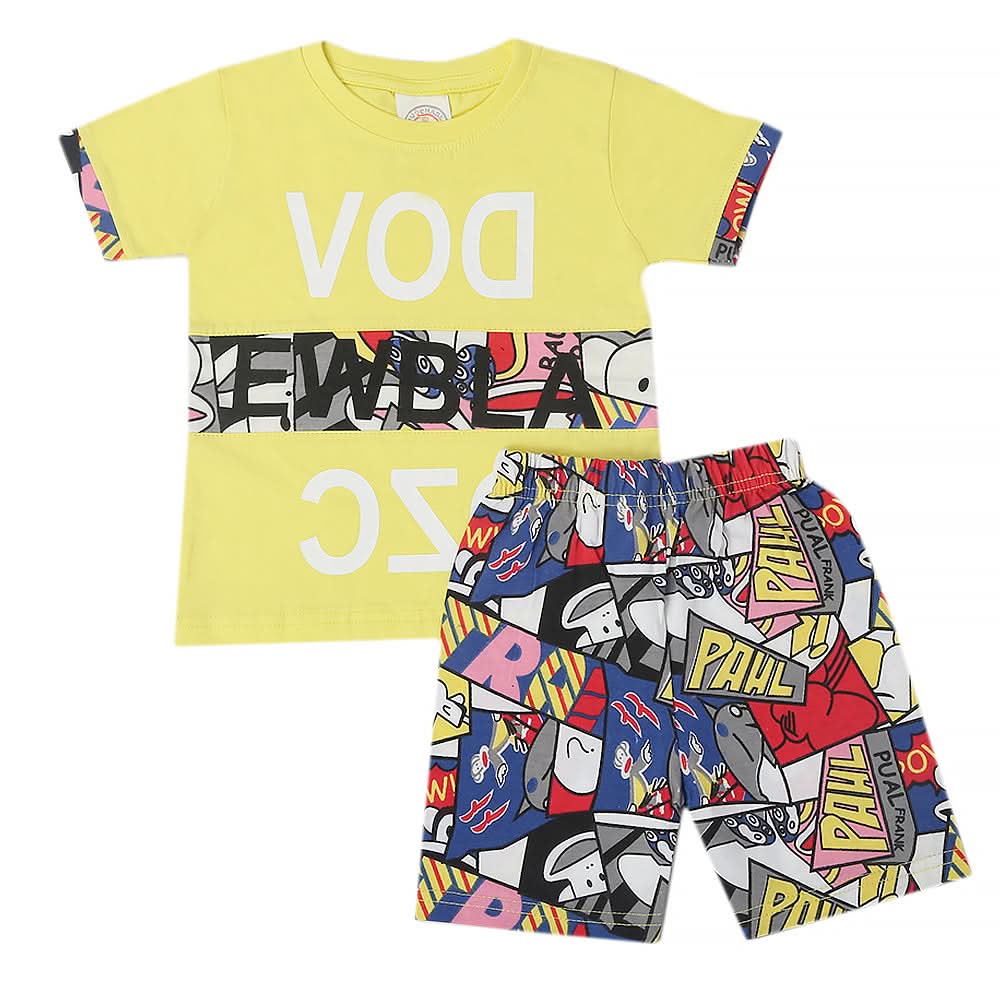 Boys Short Suit - Lemon, Kids, Boys Sets And Suits, Chase Value, Chase Value