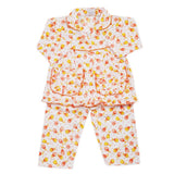 Girls Full Sleeves Night Suit - Orange, Kids, Girls Sets And Suits, Chase Value, Chase Value