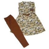Girls Half Sleeves Suit - Brown, Kids, Girls Sets And Suits, Chase Value, Chase Value