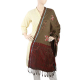 Women's Embroidered Shawl - Olive Green, Women, Shawls And Scarves, Chase Value, Chase Value