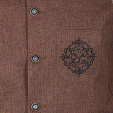 Men's Fancy Jute Waist Coat - Brown, Men, Waist Coats, Chase Value, Chase Value