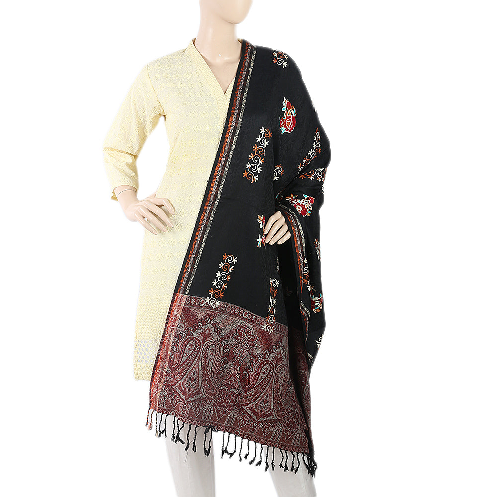 Women's Embroidered Shawl - Black, Women, Shawls And Scarves, Chase Value, Chase Value