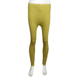 Women's Plain Tights - Mehandi, Women, Pants & Tights, Chase Value, Chase Value