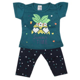 Newborn Girls Half Sleeves Suit - Steel Green, Kids, Newborn Girls Sets And Suits, Chase Value, Chase Value