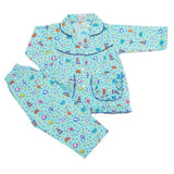 Girls Full Sleeves Night Suit - Cyan, Kids, Girls Sets And Suits, Chase Value, Chase Value