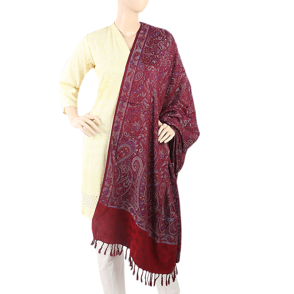 Women's Kastori Peoar Shawl - Maroon, Women, Shawls And Scarves, Chase Value, Chase Value