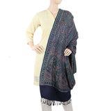 Women's Kastori Peoar Shawl - Navy Blue, Women, Shawls And Scarves, Chase Value, Chase Value