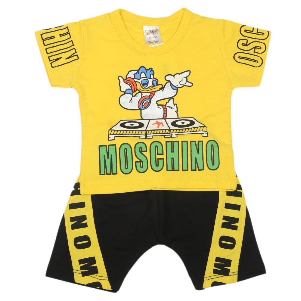 Newborn Boys Half Sleeves Suit - Yellow, Kids, Newborn Boys Sets And Suits, Chase Value, Chase Value