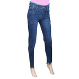 Women's Denim Pant - Mid Blue, Women, Pants & Tights, Chase Value, Chase Value