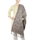 Women's 4 Border Polka Shawl - Dark Brown, Women, Shawls And Scarves, Chase Value, Chase Value