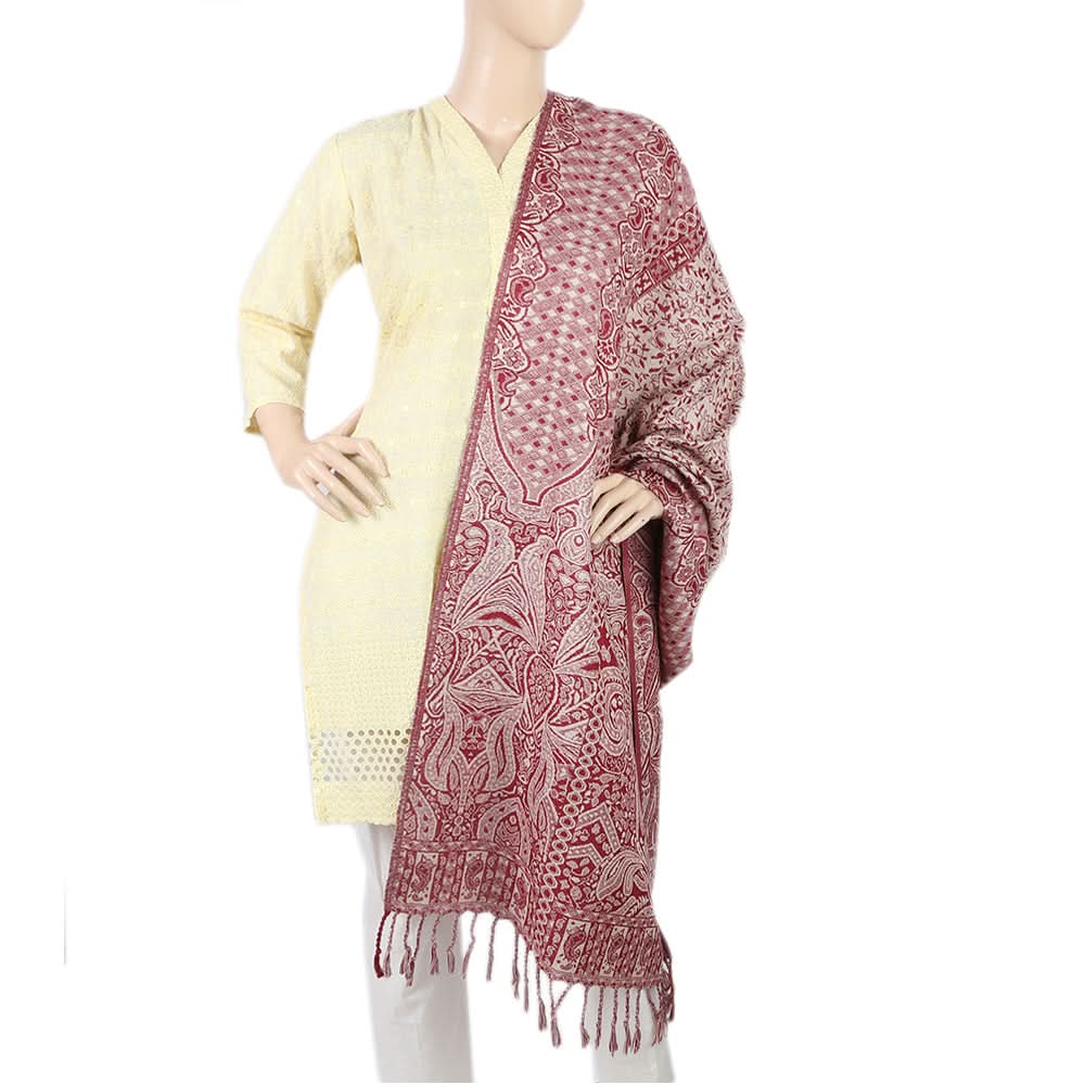 Women's 4 Border Polka Shawl - Red, Women, Shawls And Scarves, Chase Value, Chase Value