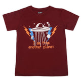 Boys Half Sleeves T-Shirt - Maroon, Kids, Boys T-Shirts, Chase Value, Chase Value