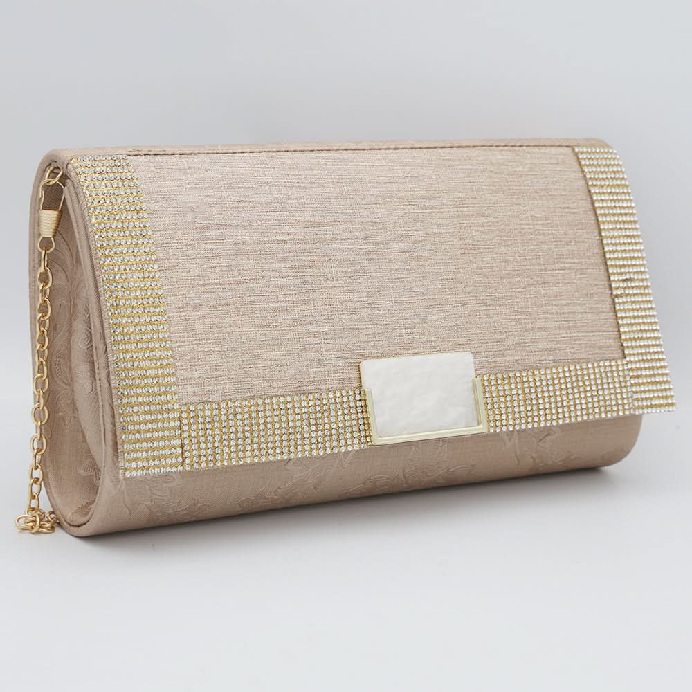 Women's Fancy Clutch 6913 - Peach, Women, Clutches, Chase Value, Chase Value