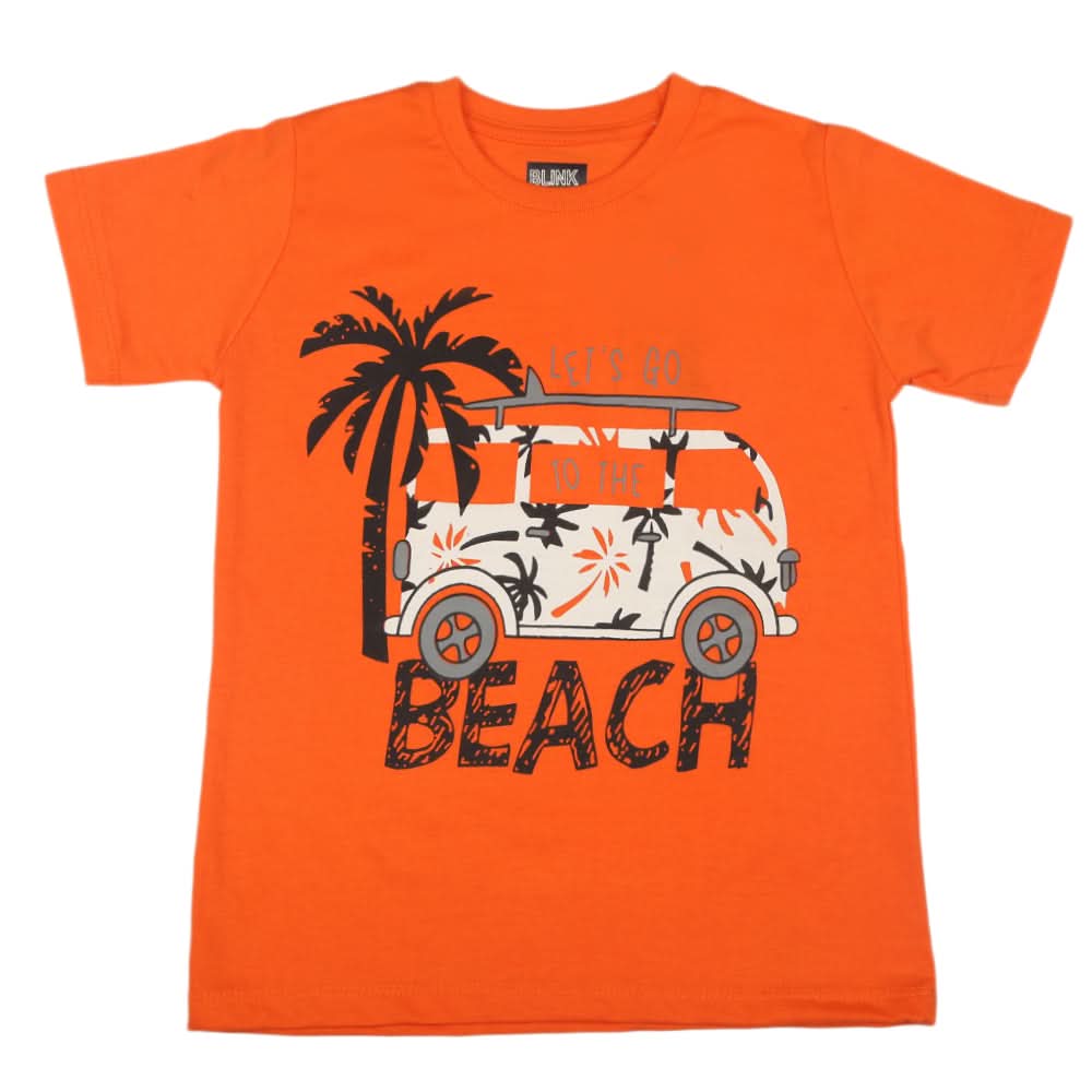 Boys Half Sleeves T-Shirt - Orange, Kids, Boys T-Shirts, Chase Value, Chase Value