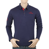 Men's Eminent Full Sleeves Polo T-Shirt - Navy Blue, Men, T-Shirts And Polos, Eminent, Chase Value