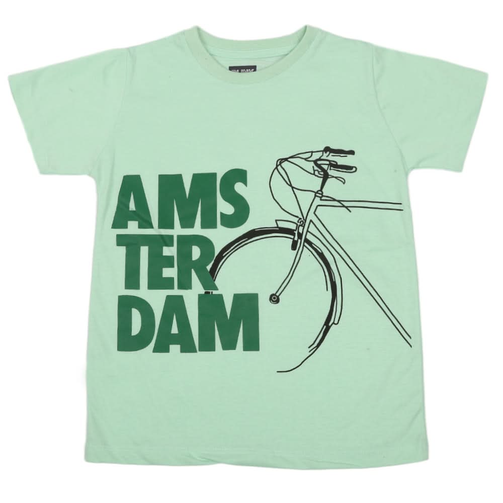 Boys Half Sleeves T-Shirt - Light Green, Kids, Boys T-Shirts, Chase Value, Chase Value