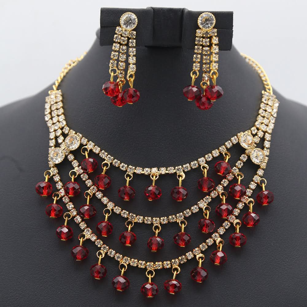 Women's Jewellery Set - Red, Women, Jewellery Set, Chase Value, Chase Value