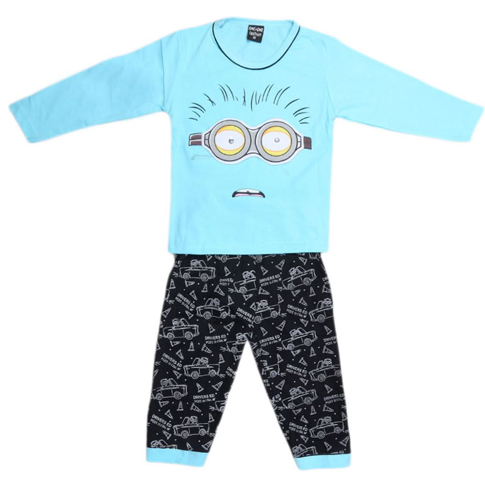 Boys Full Sleeves 2 Pcs Suit - Blue, Kids, Boys Sets And Suits, Chase Value, Chase Value