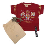 Newborn Boys Half Sleeves Suit - Red, Kids, NB Boys Sets And Suits, Chase Value, Chase Value