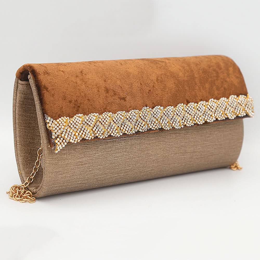 Women's Fancy Clutch 6804 - Coffee, Women, Clutches, Chase Value, Chase Value