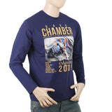 Men's Full Sleeves T-Shirt - Blue, Men, T-Shirts And Polos, Chase Value, Chase Value