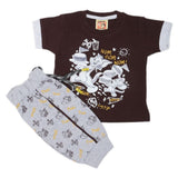 Newborn Boys Half Sleeves Suit - Brown, Kids, NB Boys Sets And Suits, Chase Value, Chase Value