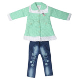 Girls Full Sleeves Tights Suit - Cyan, Kids, Girls Sets And Suits, Chase Value, Chase Value