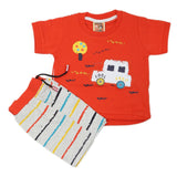 Newborn Boys Half Sleeves Suit - Orange, Kids, NB Boys Sets And Suits, Chase Value, Chase Value