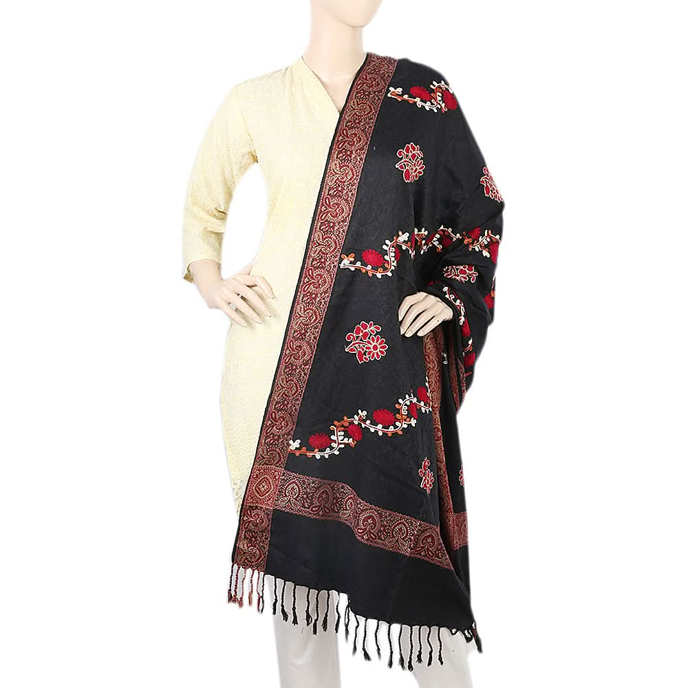 Women's Silki Jaal Shawl - Black, Women, Shawls And Scarves, Chase Value, Chase Value