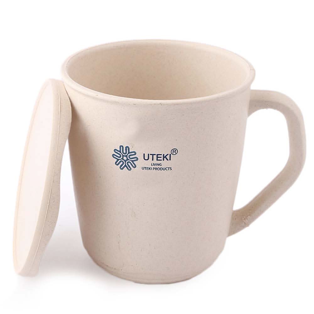Natural Wheat Environmental Mug With Lid - Fawn, Crockery & Kitchenware, Chase Value, Chase Value