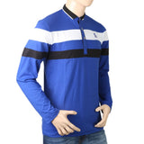 Men's Full Sleeves Sherwani Collor T-Shirt - Royal Blue, Men, T-Shirts And Polos, Chase Value, Chase Value