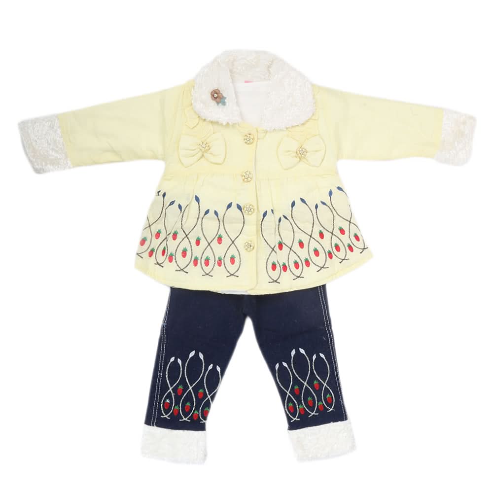 Girls Full Sleeves Pant Suit - Yellow, Kids, Girls Sets And Suits, Chase Value, Chase Value