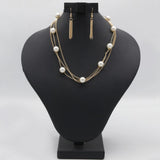 Women's Short Mala Set - Golden, Women, Jewellery Set, Chase Value, Chase Value